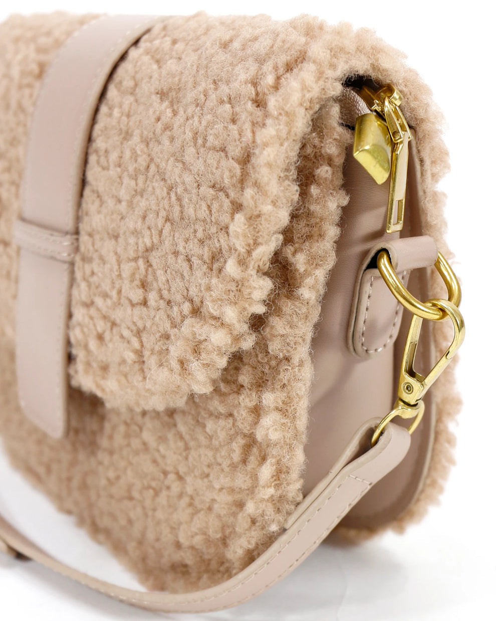 PREORDER Grace & Lace Sherpa Purse in Camel (ESTIMATE ARRIVAL 10-30-24)