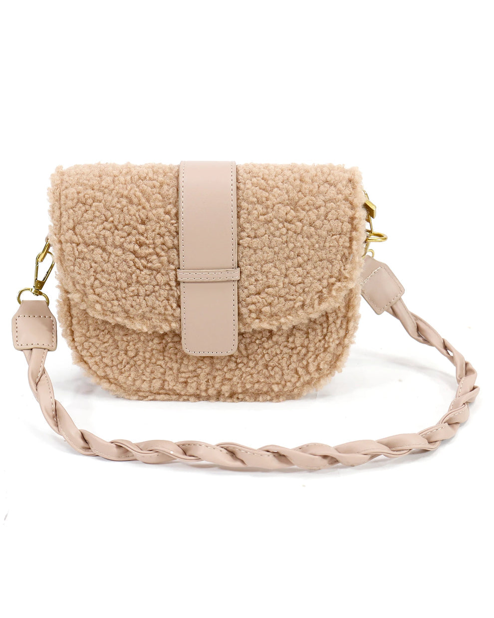 PREORDER Grace & Lace Sherpa Purse in Camel (ESTIMATE ARRIVAL 10-30-24)