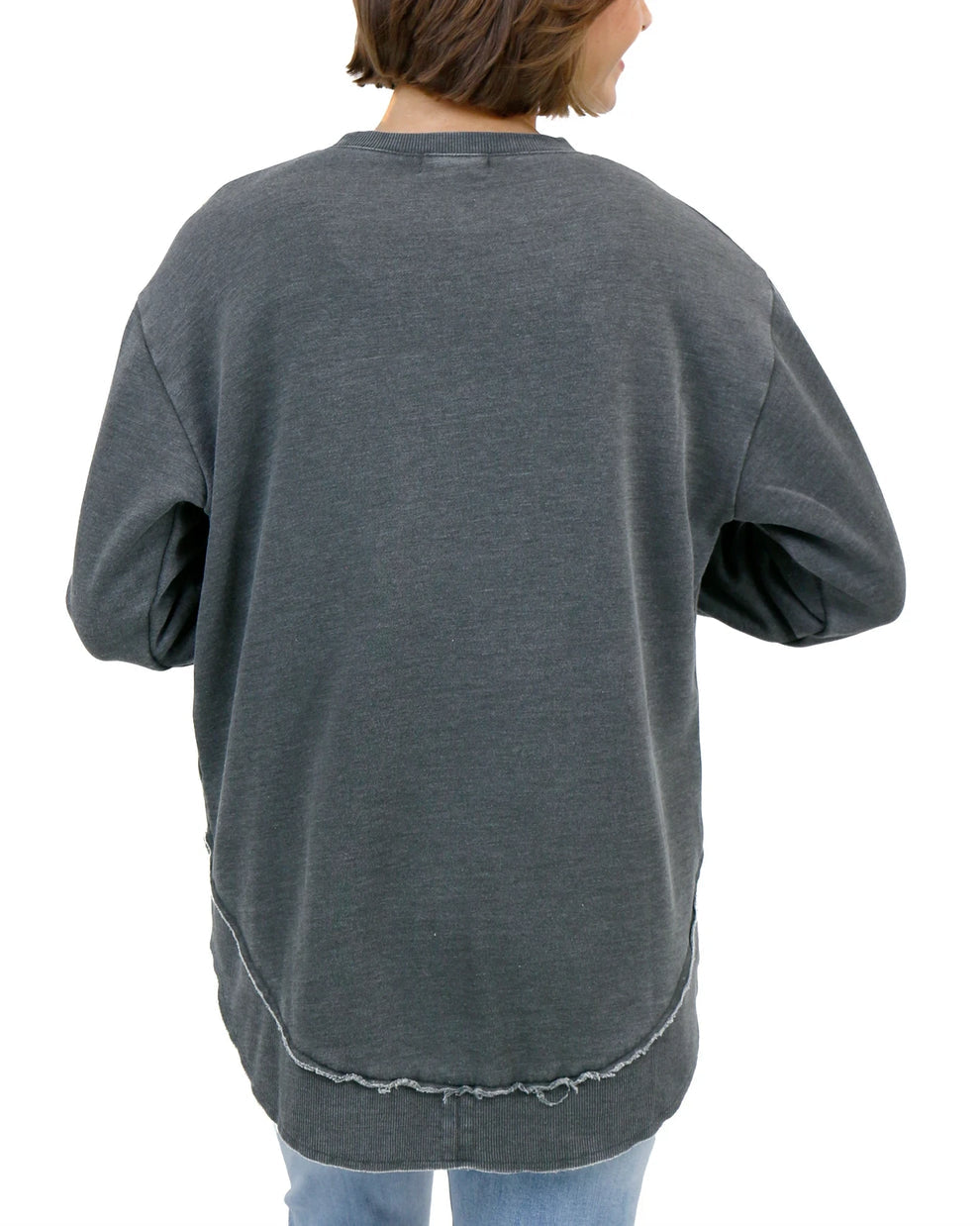 G&L Vintage Washed Tunic Sweatshirt Washed Grey