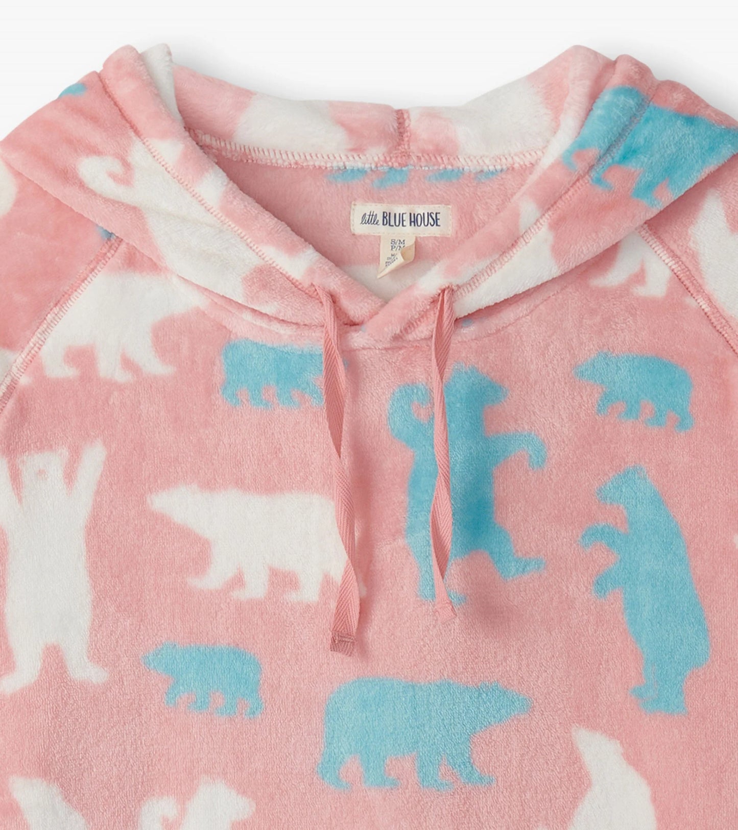 Pink Polar Bears Oversized Fleece Hoodie