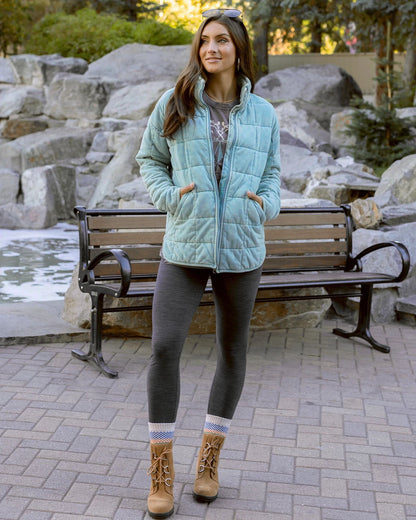 Mineral Washed
Quilted Jacket Icy
Blue- G&L