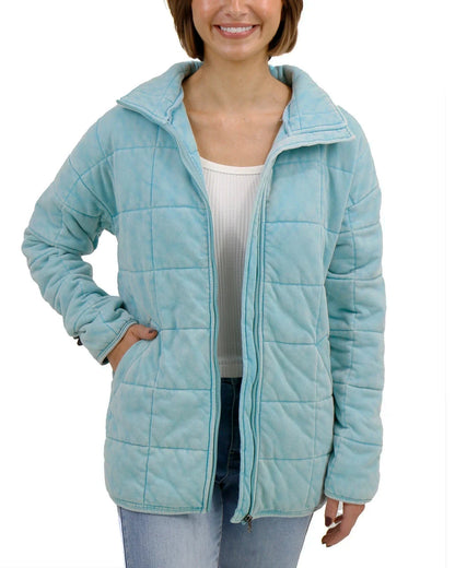 Mineral Washed
Quilted Jacket Icy
Blue- G&L