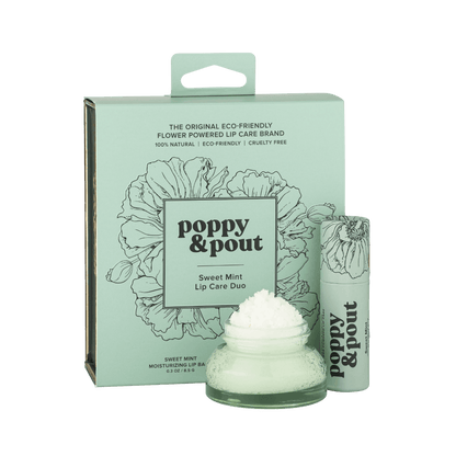 Lip Care Duo, Sweet Mint-Poppy & Pout