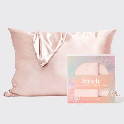 Holiday Standard Pillowcase 2pc - Blush-KITSCH