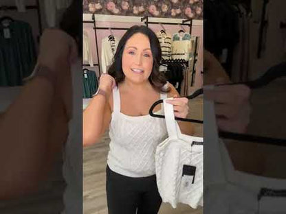 Madelyn-White Cabled Sweater Cami ORB
