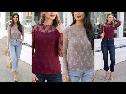 Grace & Lace PORT LACE MESH TOP