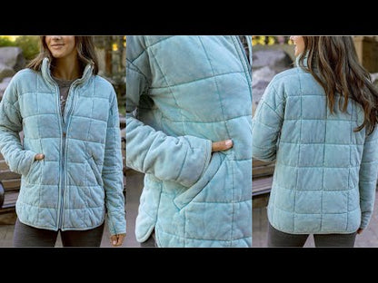 Mineral Washed
Quilted Jacket Icy
Blue- G&L