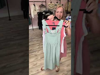 PINK BIRDSEYE TEXTURED WIDE LEG SHORTALLS