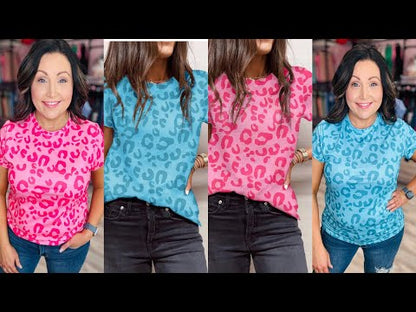 Blue Leopard Tee