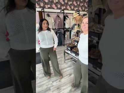 Stevie-Olive Wide Leg Pull On Pant ORB